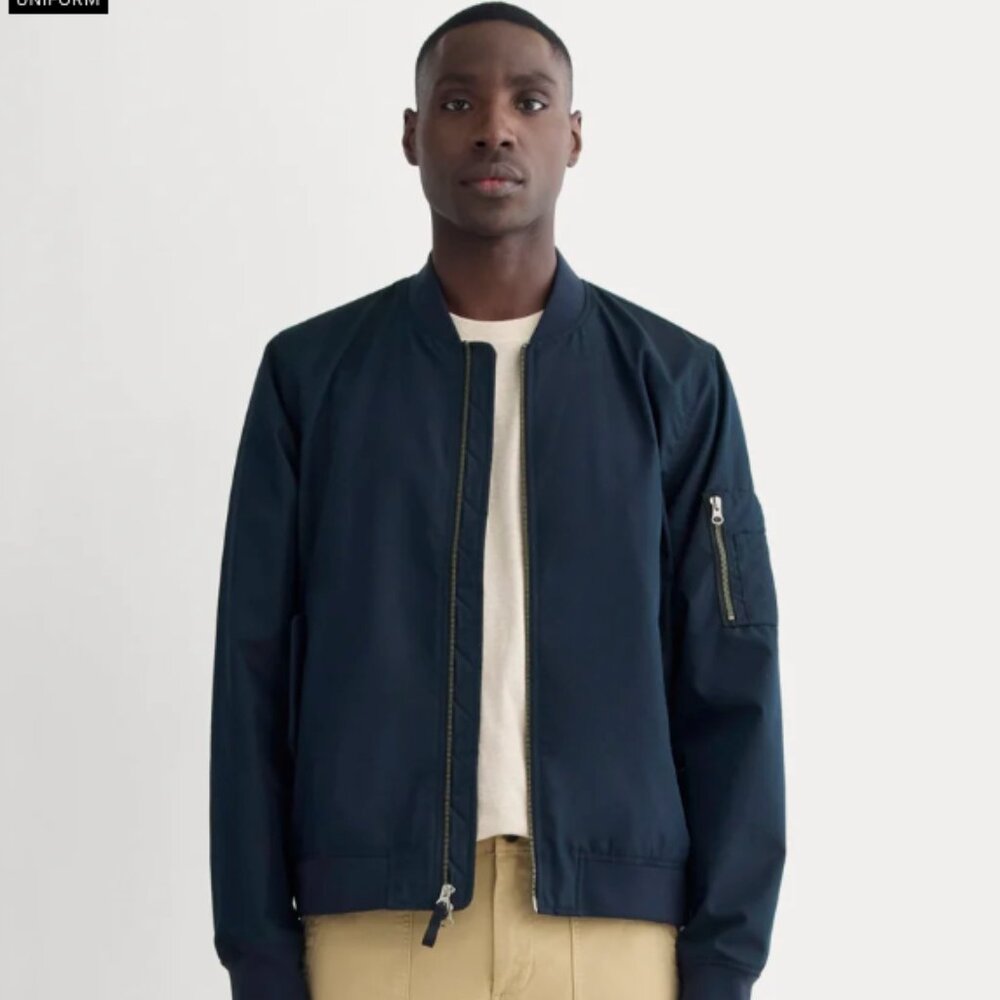 Everlane Men's Bomber Jacket (Navy, Size M)